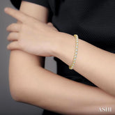 8 ctw 3 Prong Round Cut Diamond Tennis Bracelet YG 14K-G*